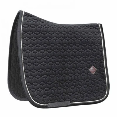 Afbeelding van Kentucky Zadeldekje Basic Velvet Dressuur Zwart Full
