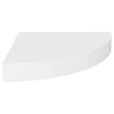 Afbeelding van vidaXL Zwevende hoekplank, wit, 25 x 3,8 cm, MDF