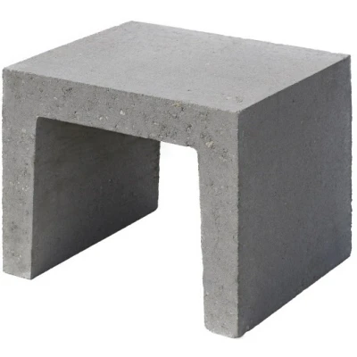 Afbeelding van U element 40x40x50 cm grijs