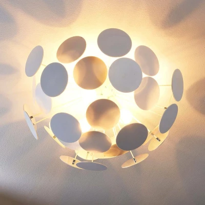 Afbeelding van Lindby plafondlamp 3lichts kunststof, metaal H: 30 cm E14 wit, chroom