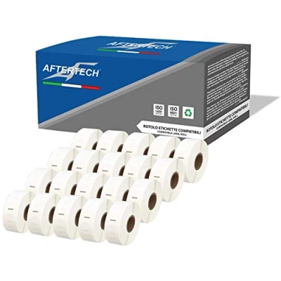 Afbeelding van Aftertech 20 x 11352, 25 54 mm, compatibele zelfklevende etiketten (500 etiketten/rol = 10.000 in totaal) voor Dymo LabelWriter S0722520 labelprinters 11352