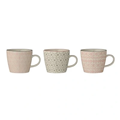 Afbeelding van Koffiekopjes Cecile, roze en grijs, 3 stuks