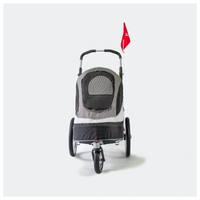 Afbeelding van Innopet Hondenbuggy Sporty Dog Trailer Grijs/Zwart
