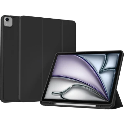 Afbeelding van Accezz Smart Silicone Bookcase voor de Apple iPad Air 13 inch (2025) M3 / (2024) M2 Zwart