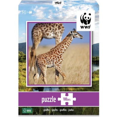 Afbeelding van WWF puzzel baby giraffe 100 stukjes