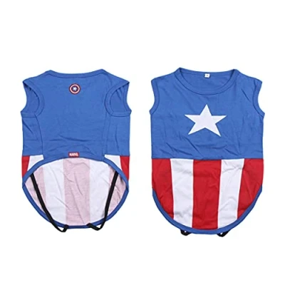 Afbeelding van CAPITAN AMERICA Honden T Shirt S (Lengte 32cm Borst 50 58cm)