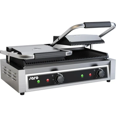 Afbeelding van Contactgrill dubbel saro PG2 gegroefd 3,6kW (H)19x(B)58x(D)41