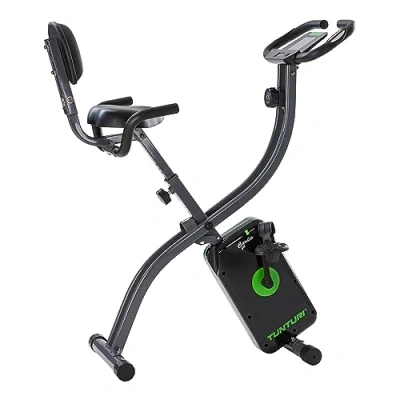 Afbeelding van Tunturi Cardio Fit B25 X Bike Hometrainer met rugleuning Fitnessfiets opvouwbaar 8 weerstandsniveaus Tablethouder
