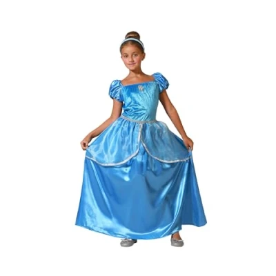 Afbeelding van Atosa Prinsessen verkleed jurk blauw luxe prinsessenjurk voor kinderen 116