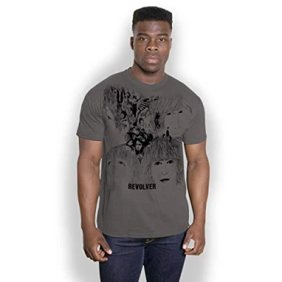 Afbeelding van The Beatles Revolver Heren T shirt M Grijs