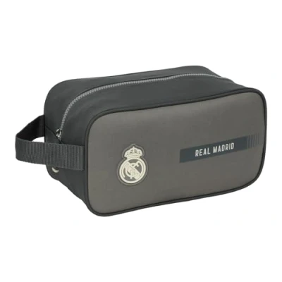 Afbeelding van Safta Real Madrid 3e team 24/25 middelgrote schoenentas, multifunctioneel, sport, buitenschool, voetbal, comfortabel en veelzijdig, 29 x 14 15 cm, grijs, M, casual, grijs., informeel