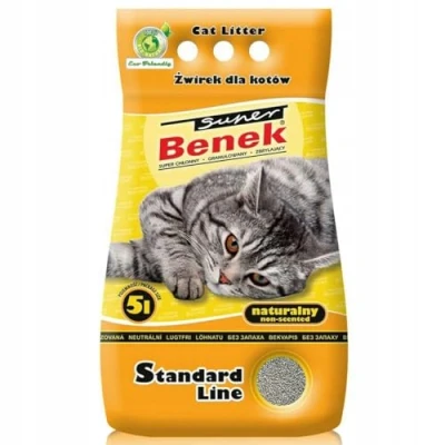 Afbeelding van Certech Super Benek Standard Natural Klonterende kattenbakvulling 5 l