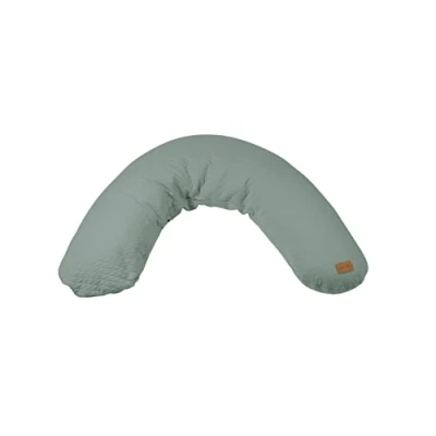 Image de BÉABA, Big Flopsy, Coussin d&#039;Allaitement/Grossesse, Oreiller de Grossesse/Maternité, Multifonctions, Convient pour Dormir/Allaiter, Soutien, Détente et Confort Optimal, Fleur Coton, Sauge