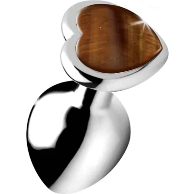 Afbeelding van XR Brands Tiger Eye Heart Butt Plug Medium brown