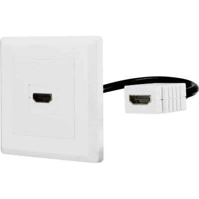 Afbeelding van Renkforce RF 4538136 HDMI Adapter [1x bus 1x bus] Wit Vergulde steekcontacten 15.00 cm