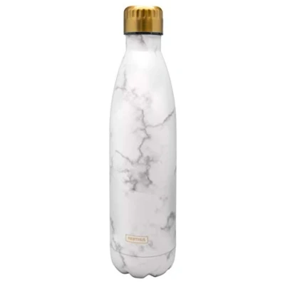 Afbeelding van Nerthus Drinkfles Vacuum 750ml Wit Marmer (warm En Koud)