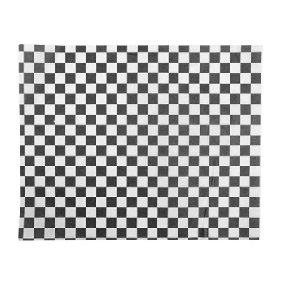 Afbeelding van Vetvrij wikkelpapier of hamburgervellen zwart wit blok klein 20 bij 25 cm Inhoud: 1000 stuks