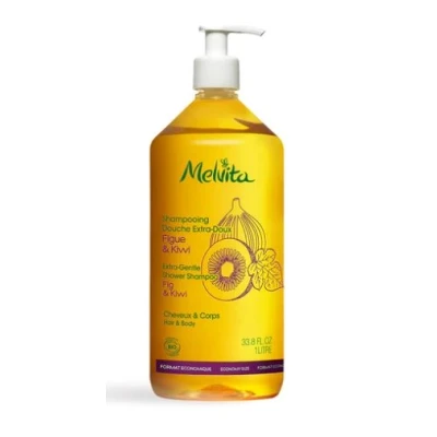 Afbeelding van Melvita Shampooing Douche Figue &amp; Kiwi Gel 1000 ml