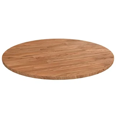 Afbeelding van Tafelblad rond Ø50x1,5 cm behandeld massief eiken lichtbruin