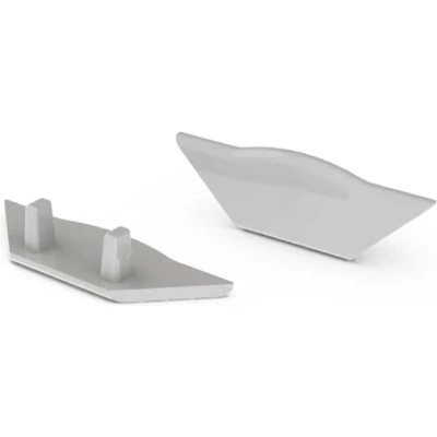 Afbeelding van LEDsON abs afsluitdop voor led profiel alu corner zonder kabeldoorvoer grijs