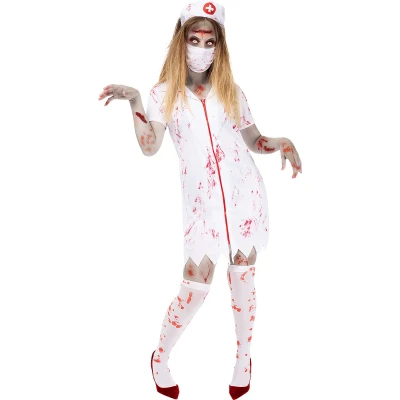 Afbeelding van FUNIDELIA Zombie Verpleegster Kostuum voor vrouwen Maat: XL