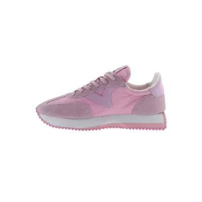 Afbeelding van Victoria Shoes Cosmos Sneakers laag, Dames, Maat: 37, Rosa Leer en textiel