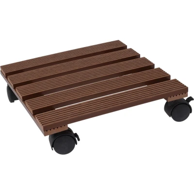 Afbeelding van Plantentrolley met wieltjes Pro Garden 29 x cm (Bruin, Vierkant, Max. 100 kg)
