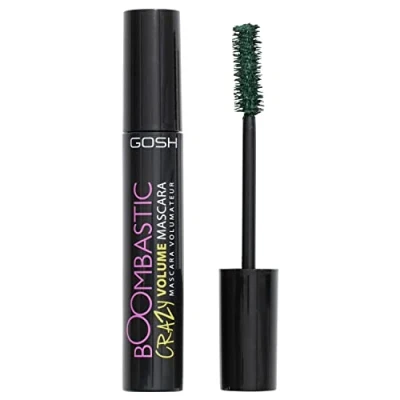 Afbeelding van GOSH Boombastic Crazy Mascara voor extreem volume en lange wimpers, volumemascara met nauwkeurige borstelkop, klontervrije huidvriendelijk geurvrij, olijfgroen