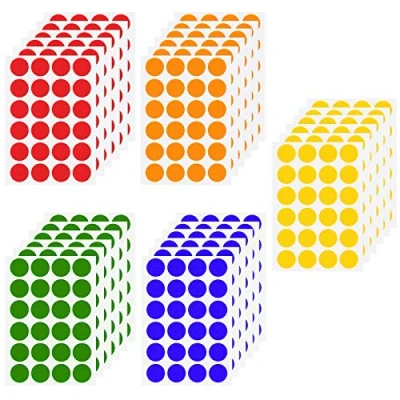 Afbeelding van Chstarina Ronde zelfklevende stickers, 2 cm, 30 vellen, stippen, kleurrijke coderingsetiketten voor kantoor, school, kalenders, 720 stuks