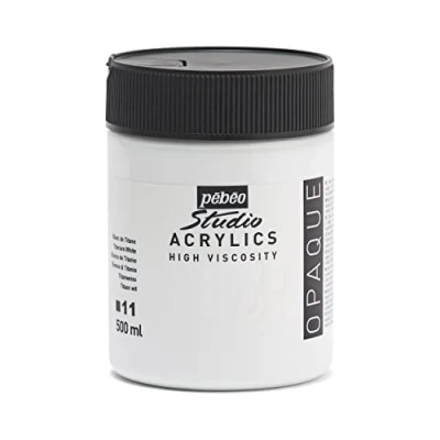 Afbeelding van Pébéo acrylverf Fine Studio wit titanium 500 ml