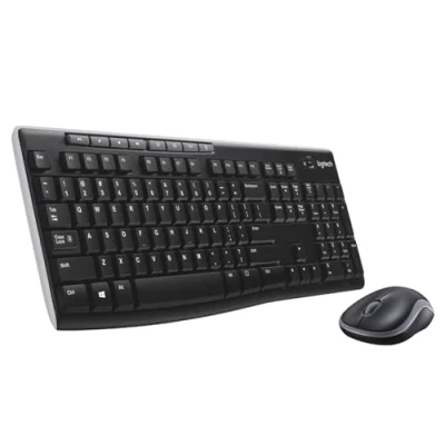 Image de Logitech Clavier Sans Fil + Souris Mk270 Azerty Be Noir (920 004524)