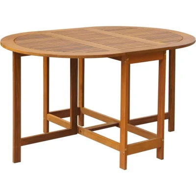 Afbeelding van Tuintafel 130x90x72 cm massief acaciahout