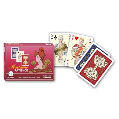 Afbeelding van Piatnik 2026 Speelkaarten Madame Patience 2 x 55 stukjes