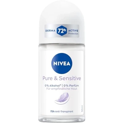 Afbeelding van Nivea Pure &amp; Sensitive Anti Transpirant Roll On 50 ml