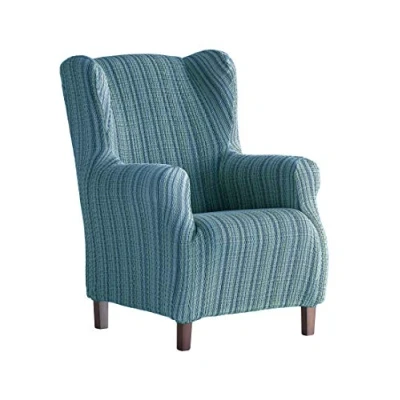Afbeelding van Martina Home Stoelhoes, elastische oorfauteuil 33x42x8 cm blauw