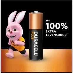 Afbeelding van Duracell Batterij Alkaline, Micro, AAA, LR03, 1.5V Plus, Extra Life, Retail blisterverpakking (20 pack)