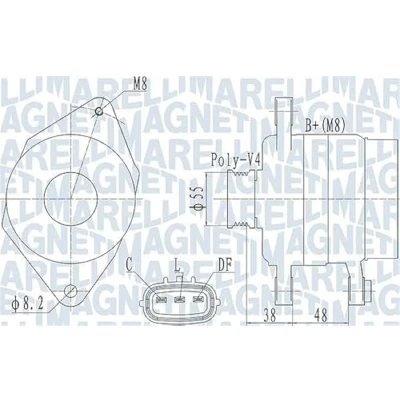 Afbeelding van Magneti Marelli Alternator/Dynamo 063732124010
