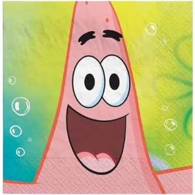 Afbeelding van Amscan Sponge Bob servetten (16 stuks) 33 x cm