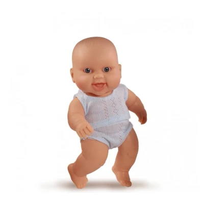 Afbeelding van Paola Reina Puppegie Blank Jongen Gekleed Lachend (Met Ondergoed) 22Cm