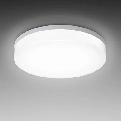 Afbeelding van B.K.Licht LED Badkamerverlichting witte plafondlamp badkamerlamp met 1 lichtpunt IP54 Ø22cm 4.000K 1.600Lm 15W