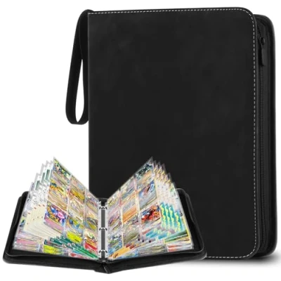 Afbeelding van YSWOVUO Kaartenalbum, 900 hoesjes, verzamelkaartenalbum, kaartenmap, waterdicht, zwart