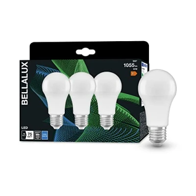 Afbeelding van BELLALUX Ledlamp, E27 basis, gepolijste optiek, koud wit (4000 K), 1055 lumen, vervanging voor traditionele 75 W lampen, 3 stuks