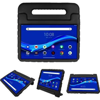 Afbeelding van iMoshion Tablet Hoes Kinderen Geschikt voor Lenovo Tab M10 Plus / FHD Kidsproof Backcover met handvat Zwart