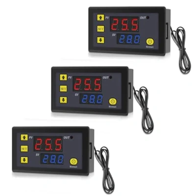 Afbeelding van GERUI Set van 3 digitale temperatuurregelaars W3230 20A DC 12V thermostaat 50 120C met NTC 10K sonde