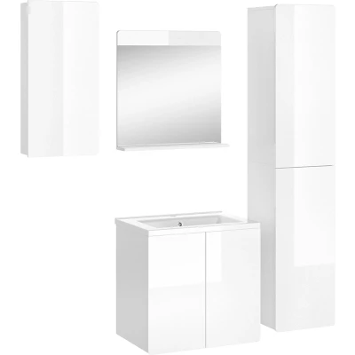 Afbeelding van Vicco Badkamermeubel set Izan, Wit, 4 delen