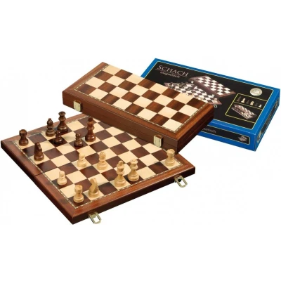 Afbeelding van Reisschaak Magnetische Klapcassette Met Sierrand 40cm (NL/EN/FR/DE)