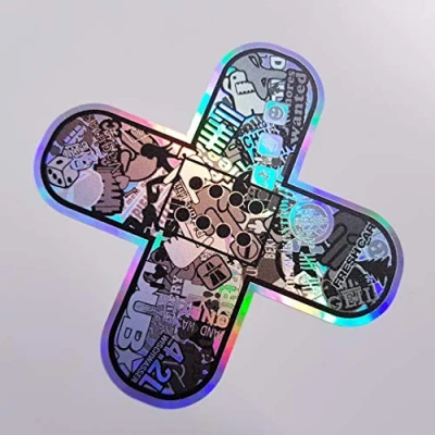 Afbeelding van folien zentrum Autosticker 8,5 x cm Kleur: zwart Kleurverandering regenboog Metallic effect JDM Tuning
