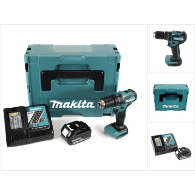 Afbeelding van Makita DHP 483 RM1J accu klopboormachine 18V 40Nm in Makpac + 1x 4.0 Ah lader