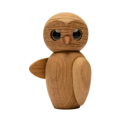 Afbeelding van Spring Copenhagen Wooden Figure Animal Owl &quot;Wise&quot; 30g H7W4.2xL3.2cm (made in Vietnam) speelgoedfiguur kinderen en volwassenen