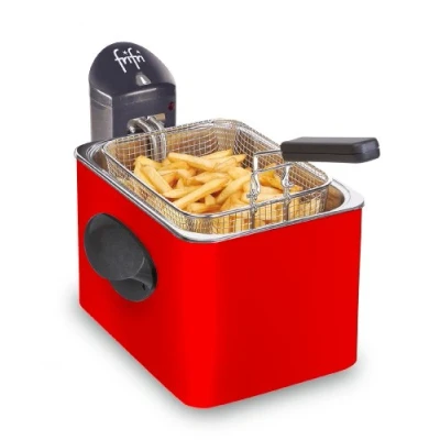 Image de Frifri Friteuse 1905r 3,5l; 3200w ; 1kg frites manteau métal; rouge F1905R